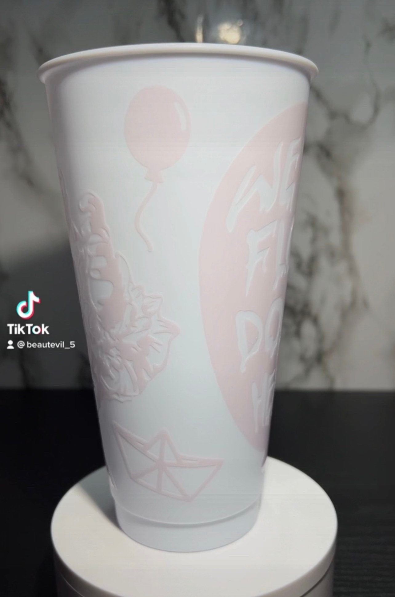 It Pennywise white cold cup color changing permanent vinyl