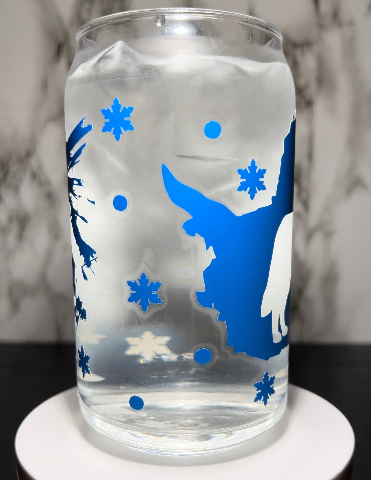 The Thing Horror Movie cold color blue changing permanent vinyl svg Libbey beer can glass