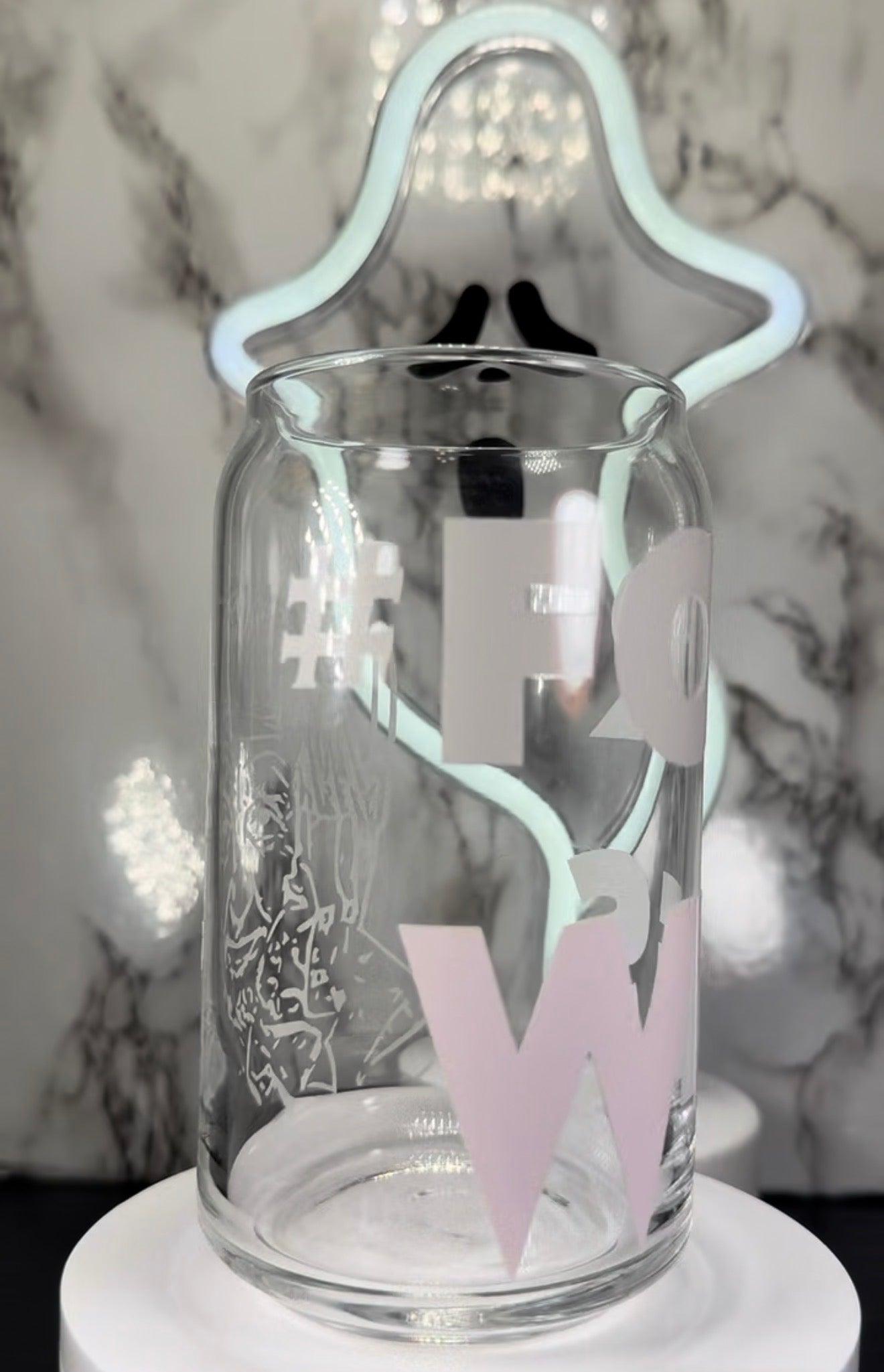 #For Wes color changing red and black permanent vinyl on a libbey beer can glass