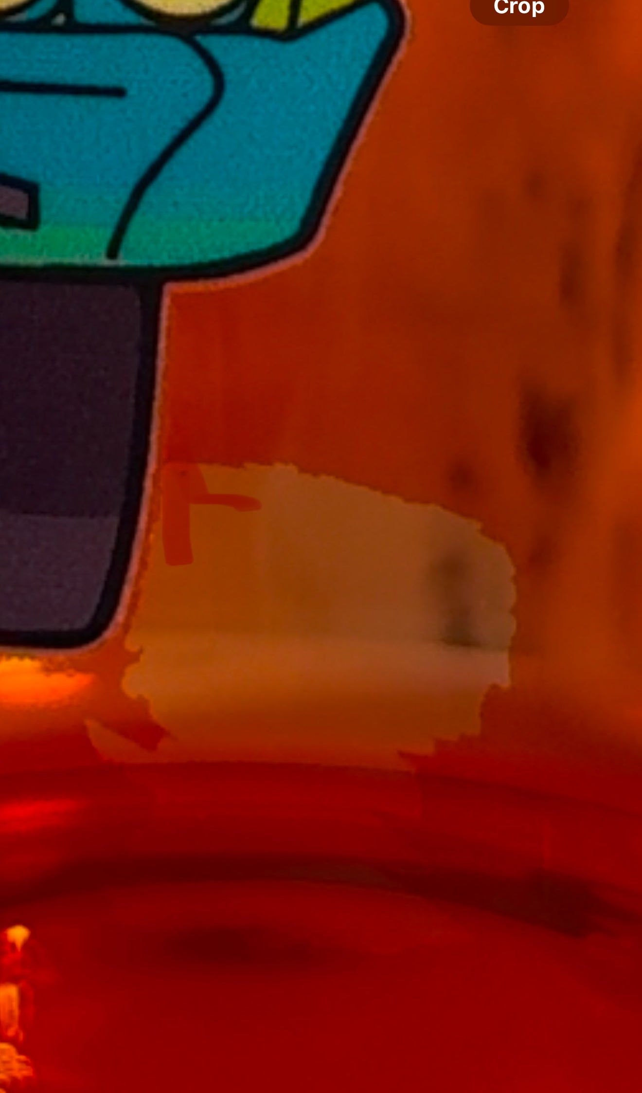 OOPSIE sale PLEASE read description!!! Supernatural Scoobynatural UVDTF on a orange beer can glass (Faults are in pictures)