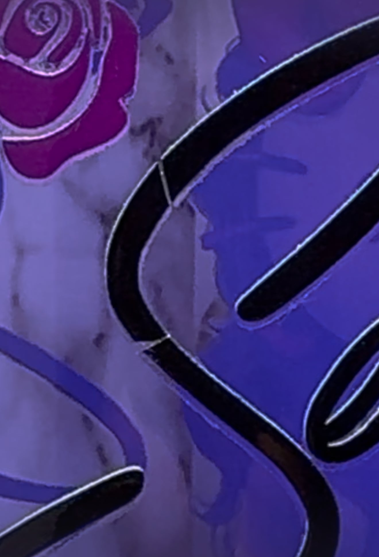 OOPSIE sale PLEASE read description!!! Hello Kitty Selena UVDTF on a purple beer can glass (Faults are in pictures)