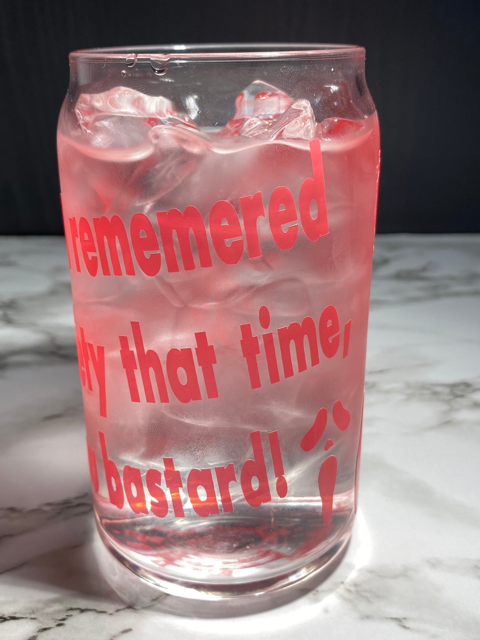 Gayle Weathers from Scream cold color red changing permanent vinyl svg Libbey beer can glass
