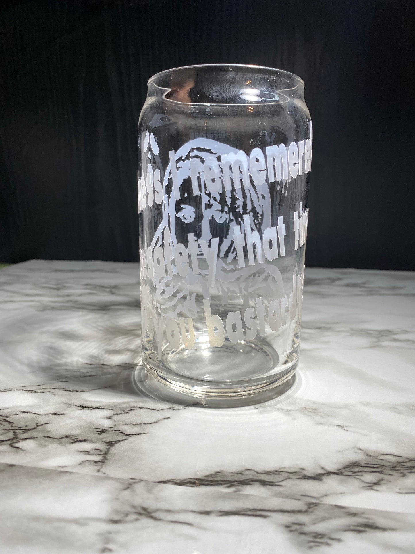 Gayle Weathers from Scream cold color red changing permanent vinyl svg Libbey beer can glass