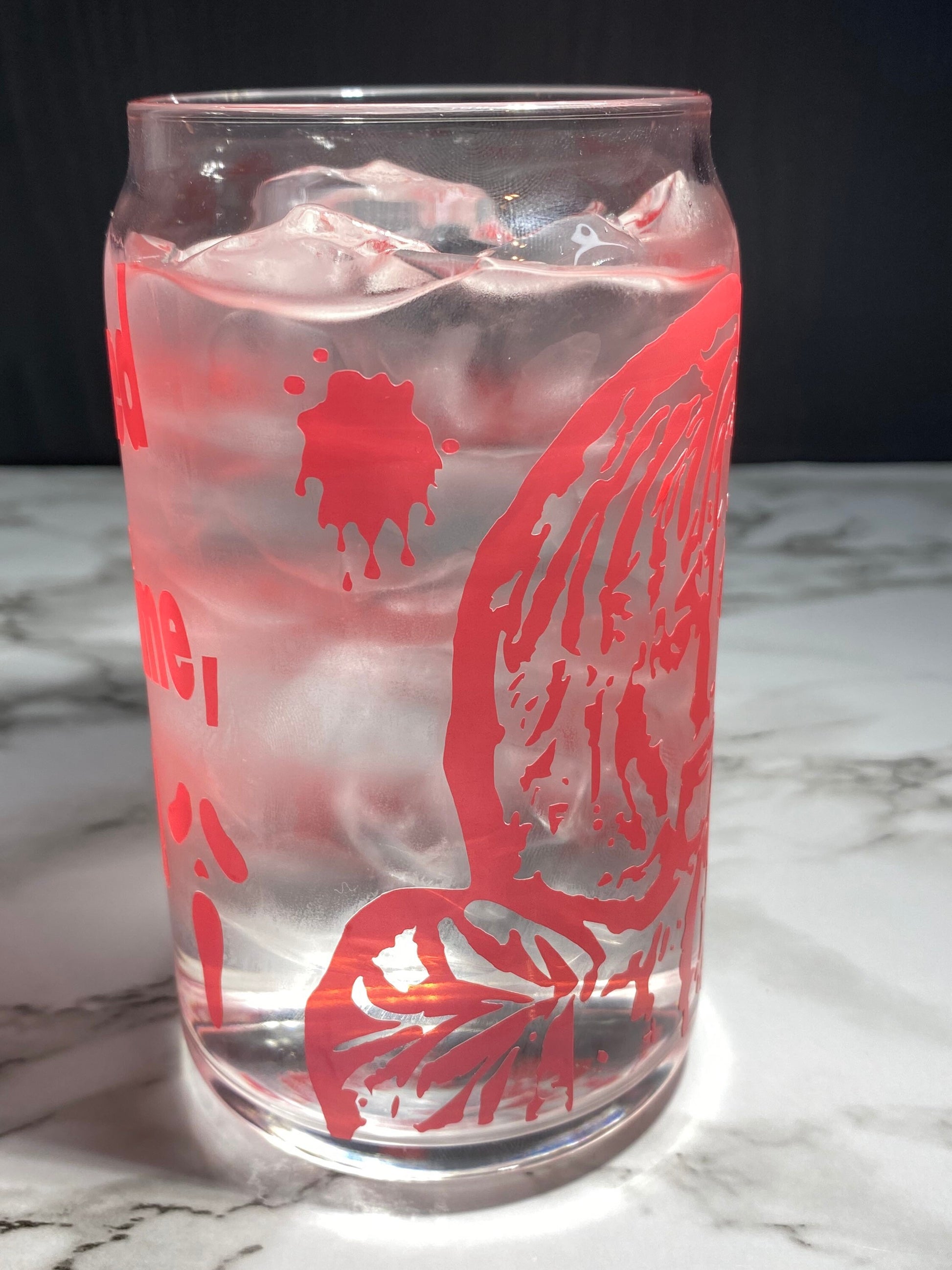 Gayle Weathers from Scream cold color red changing permanent vinyl svg Libbey beer can glass