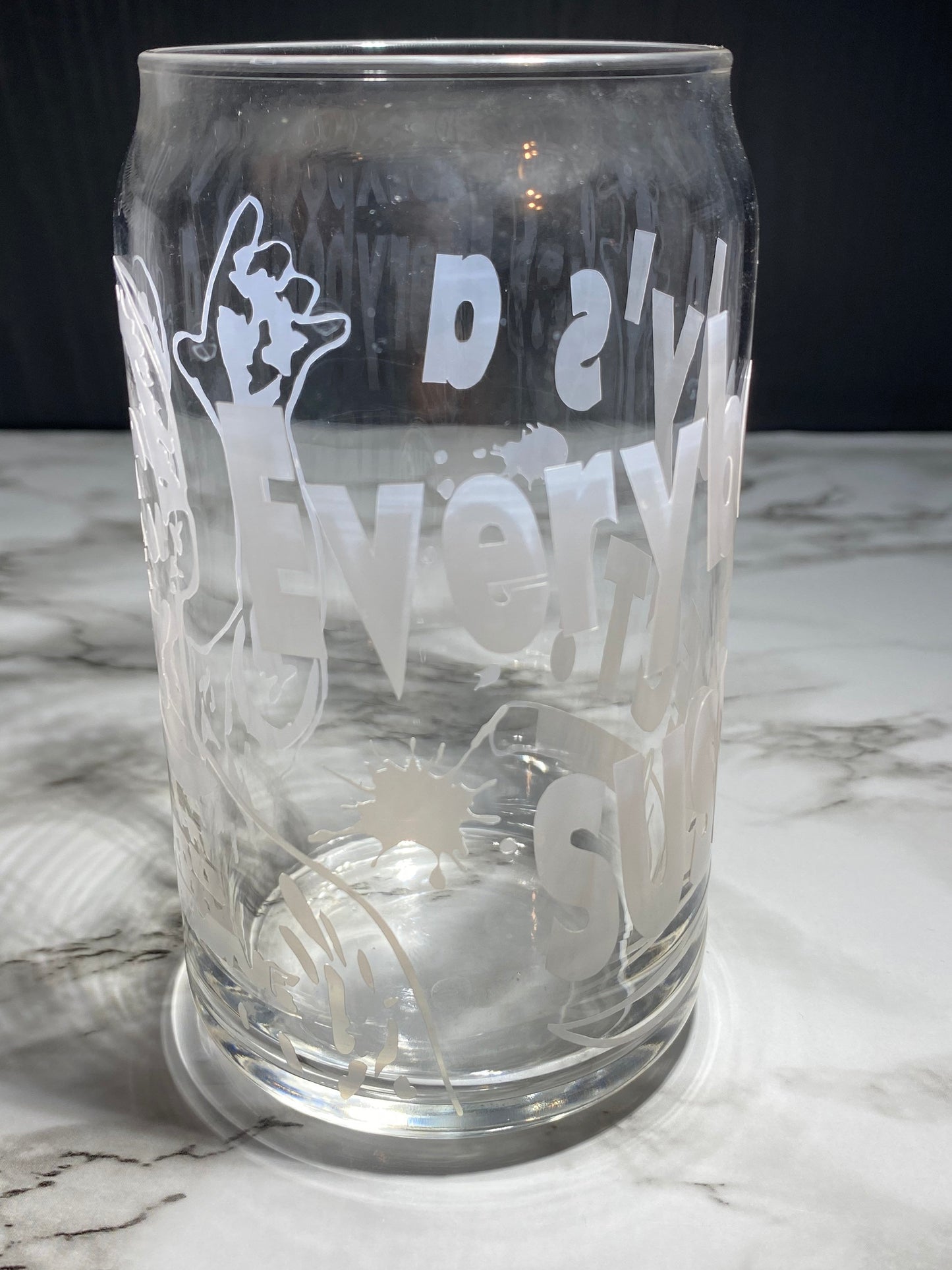 Randy Meeks from Scream cold color red changing permanent vinyl svg Libbey beer can glass