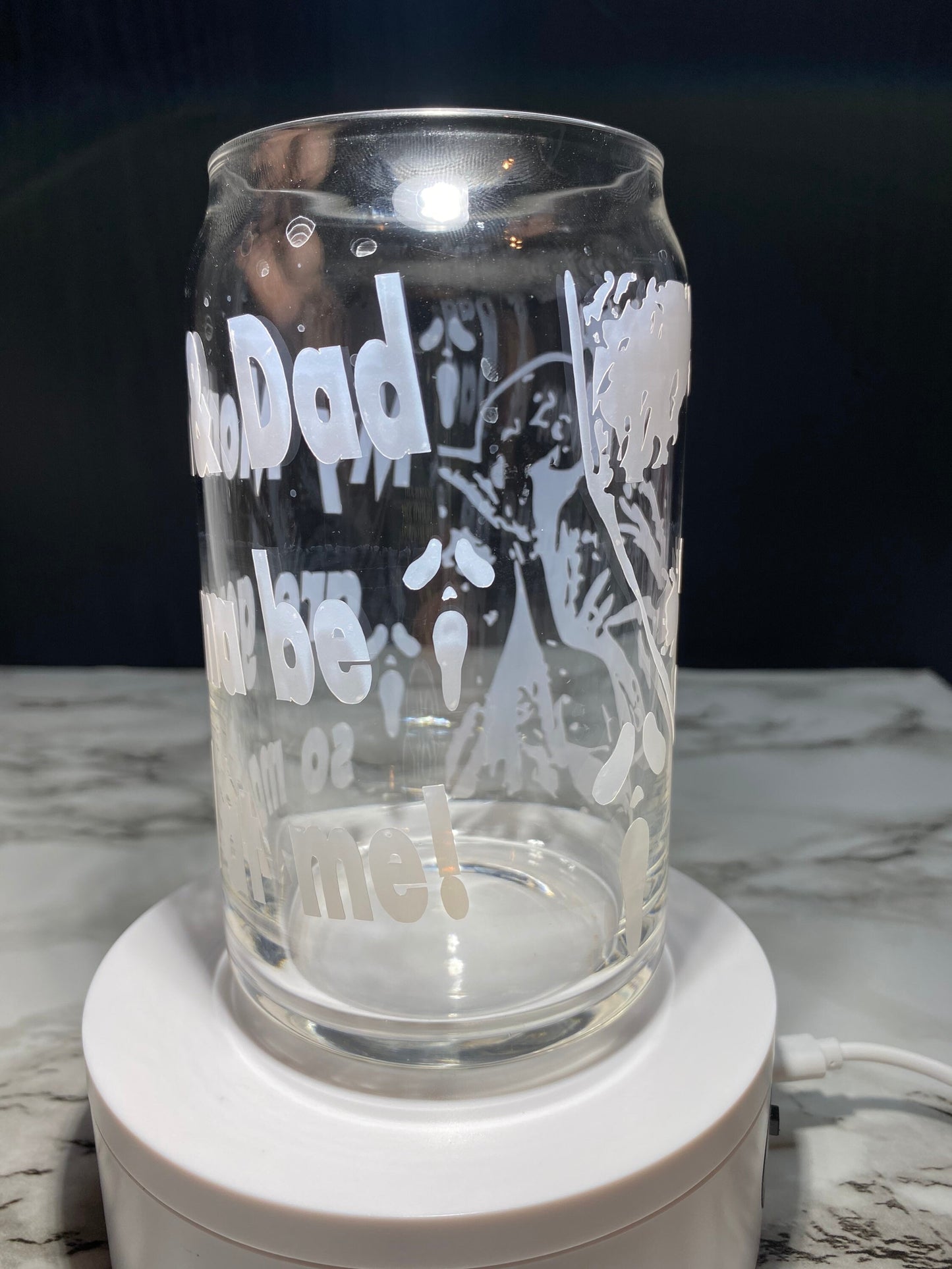 Stu Macher from Scream cold color red changing permanent vinyl svg Libbey beer can glass