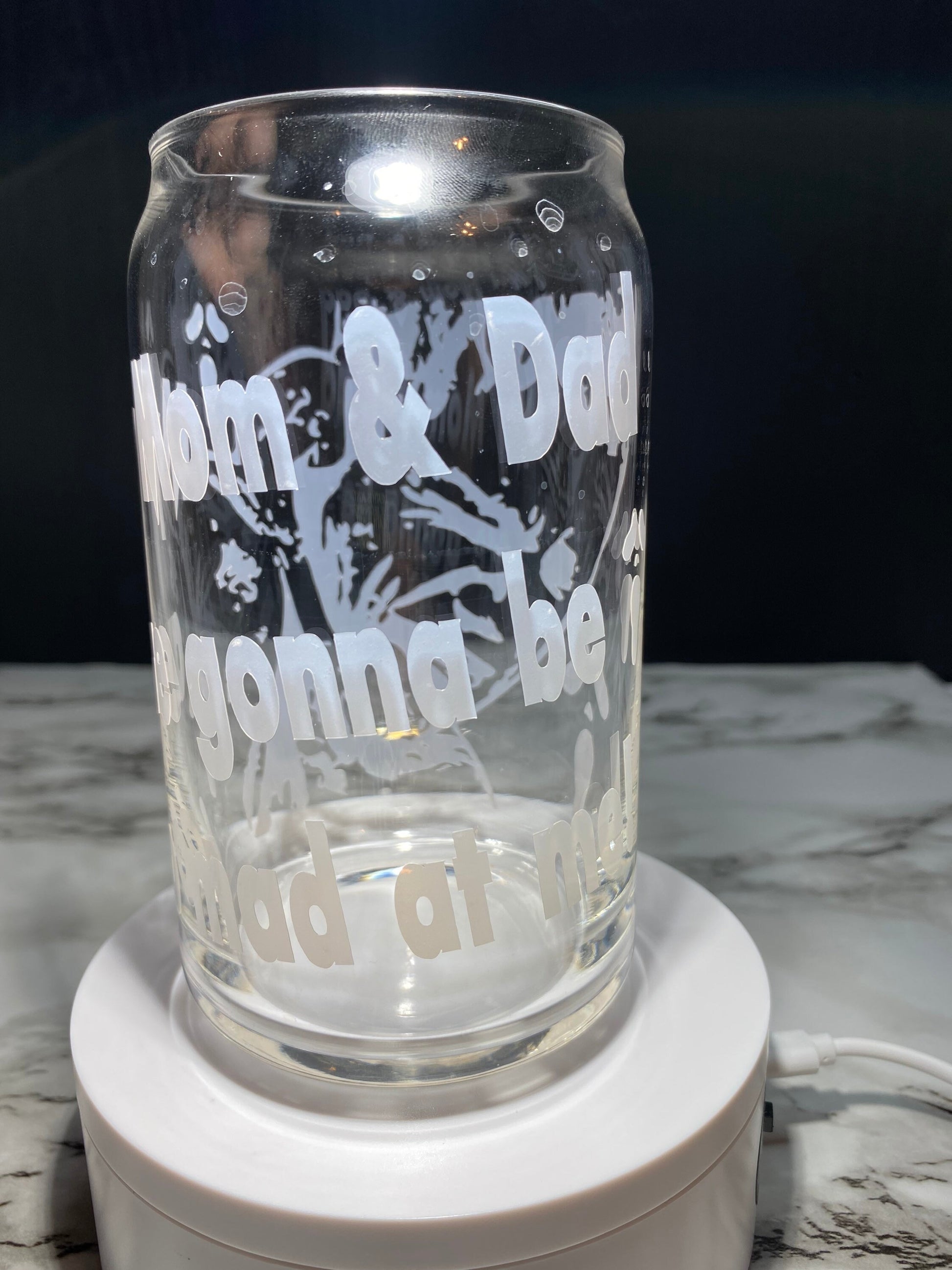 Stu Macher from Scream cold color red changing permanent vinyl svg Libbey beer can glass