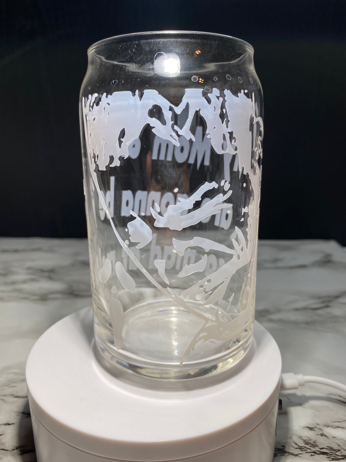Stu Macher from Scream cold color red changing permanent vinyl svg Libbey beer can glass