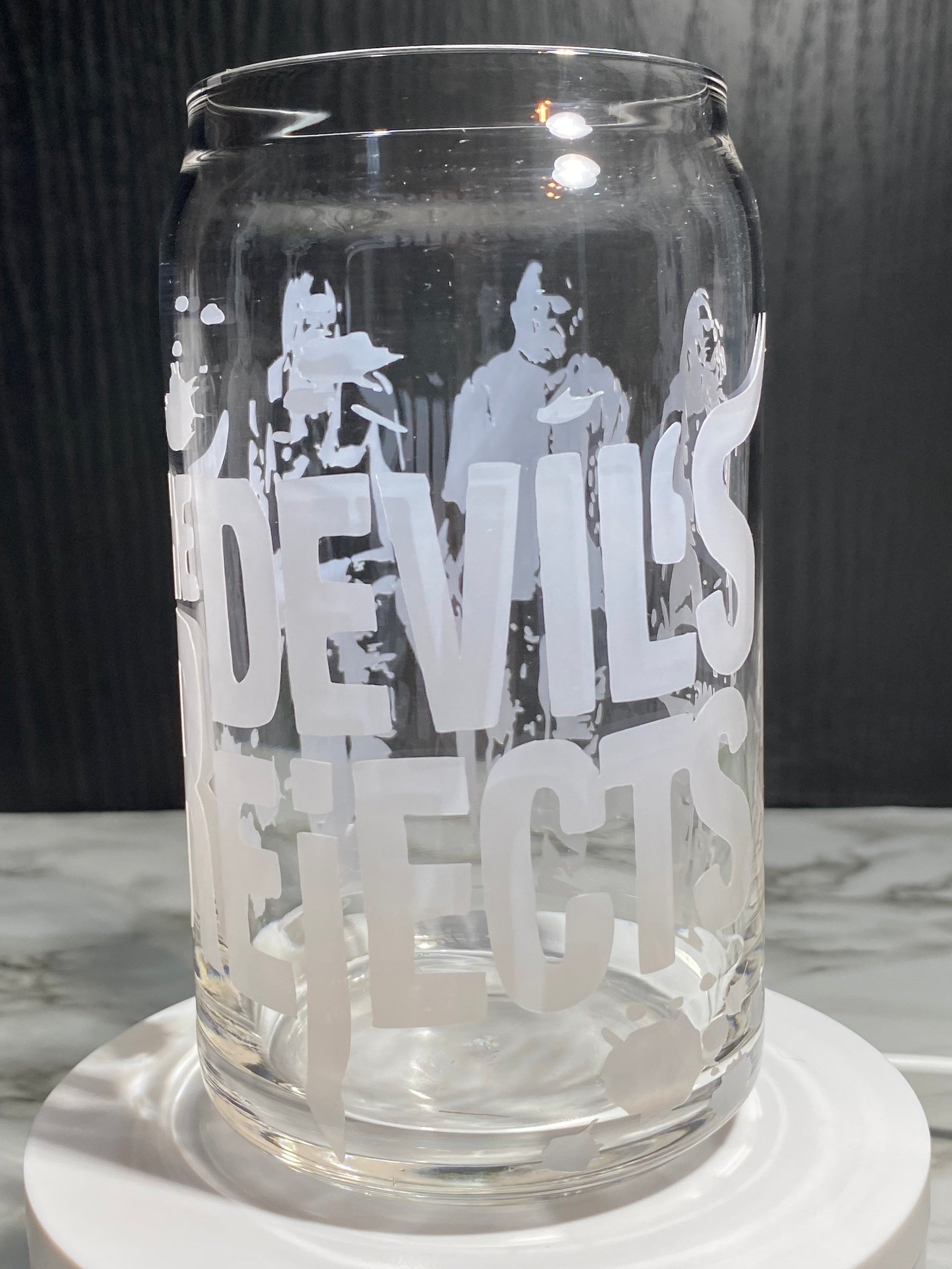 The Devil’s Rejects cold color red changing permanent vinyl svg Libbey beer can glass