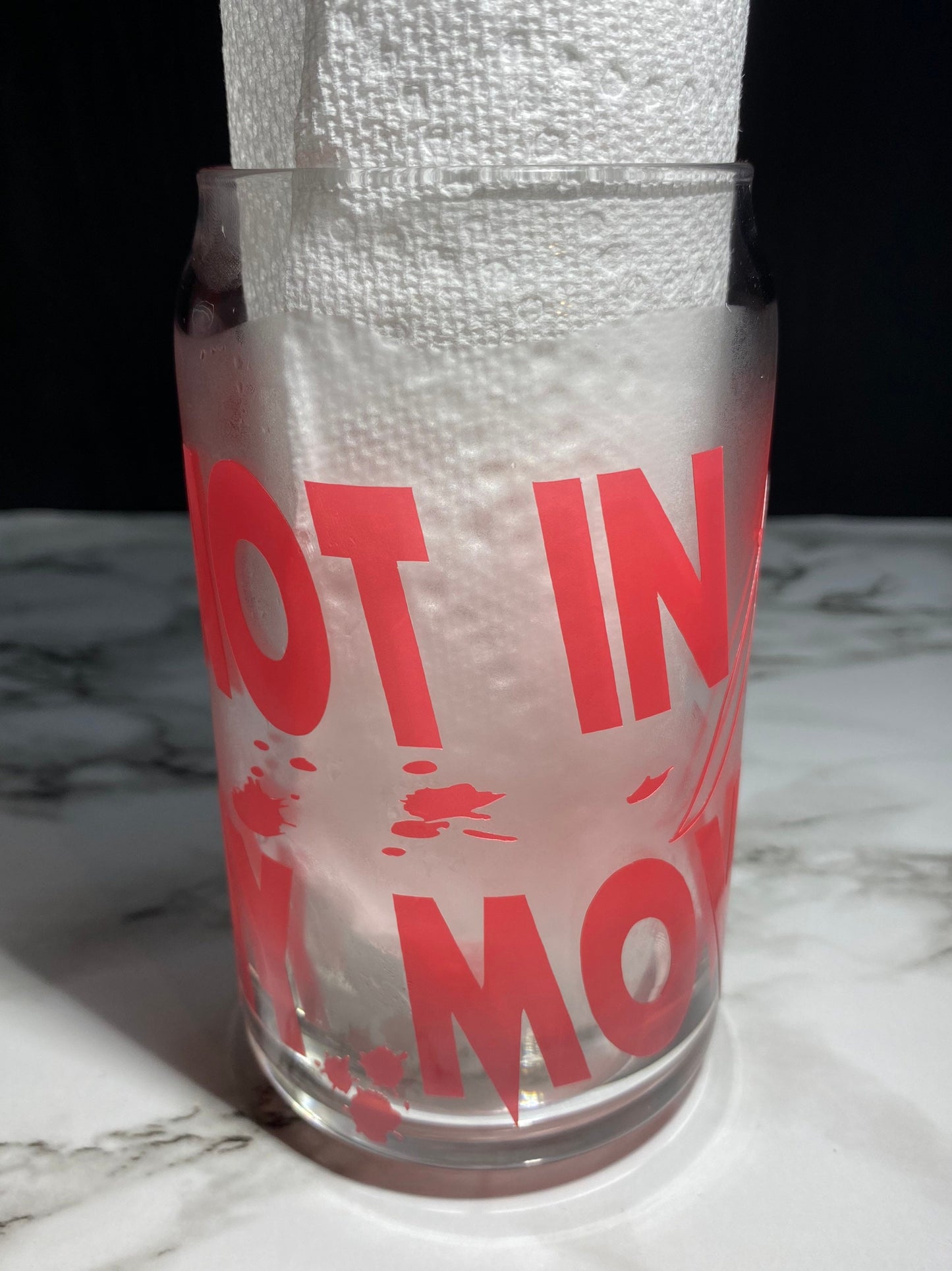 Sidney Prescott from Scream cold color red changing permanent vinyl svg Libbey beer can glass