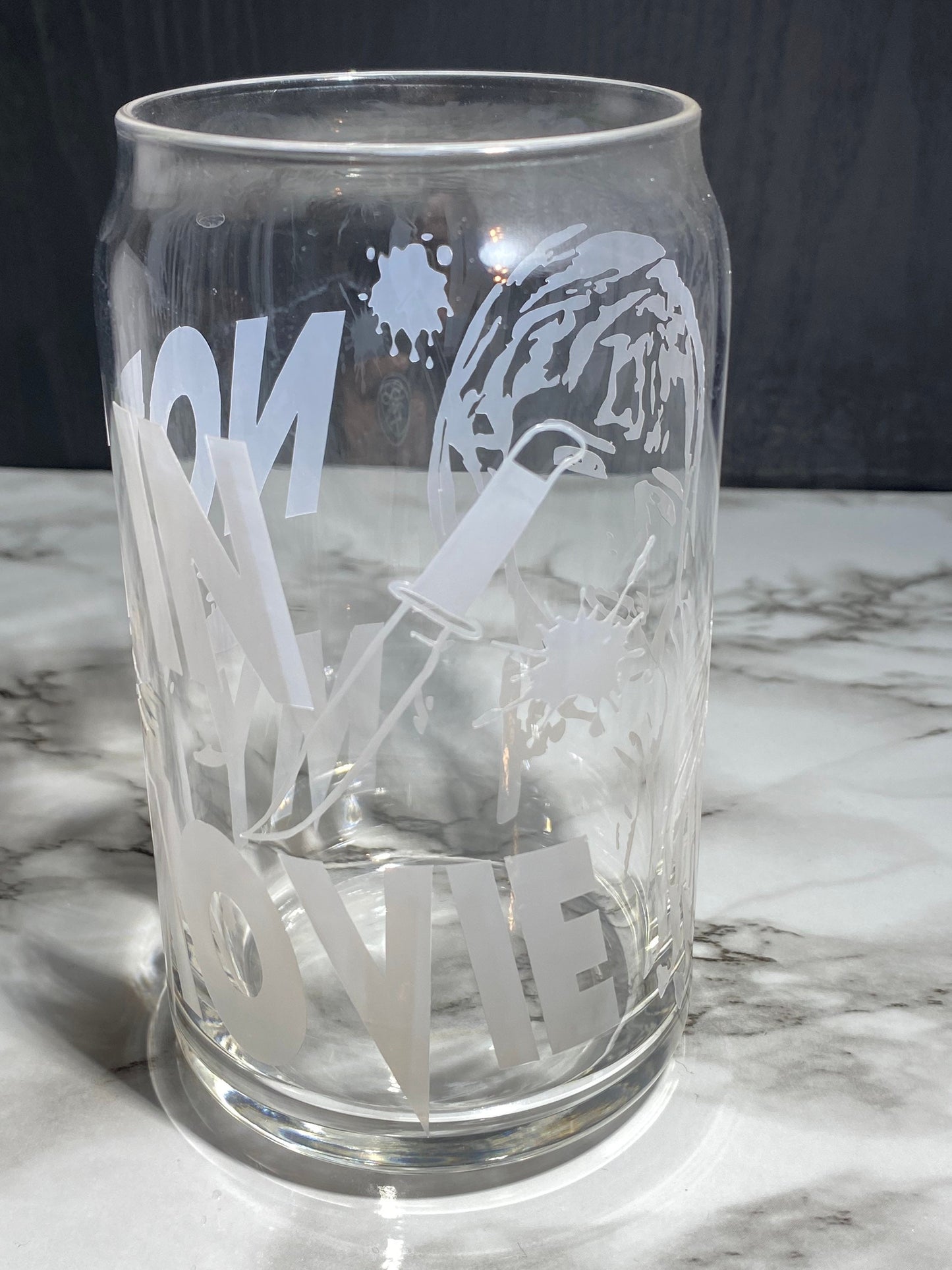 Sidney Prescott from Scream cold color red changing permanent vinyl svg Libbey beer can glass