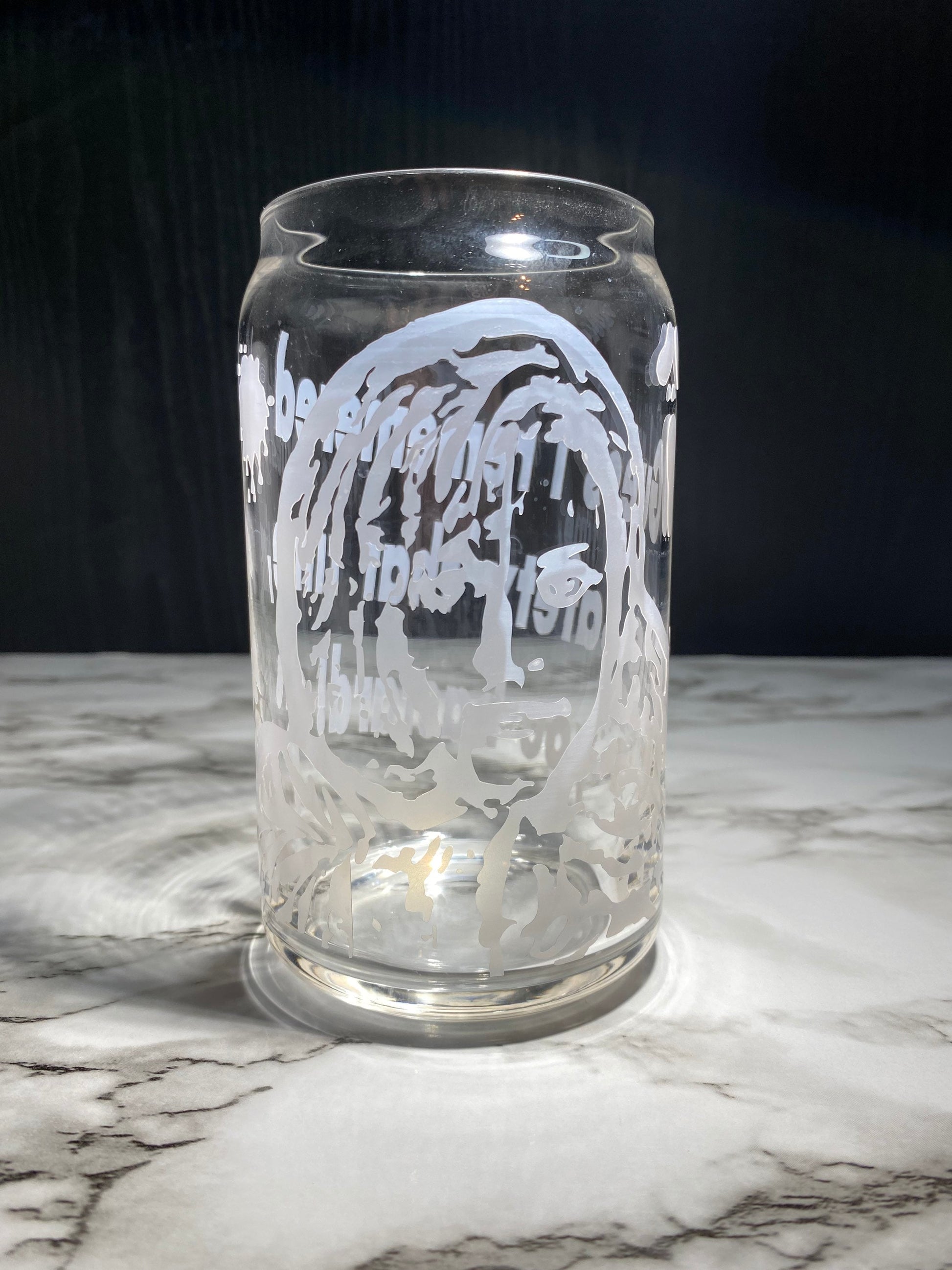 Gayle Weathers from Scream cold color red changing permanent vinyl svg Libbey beer can glass