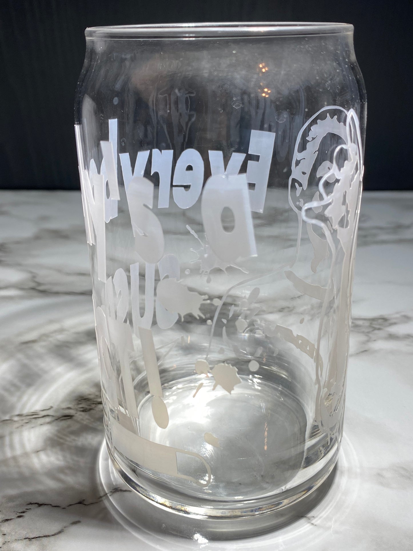 Randy Meeks from Scream cold color red changing permanent vinyl svg Libbey beer can glass