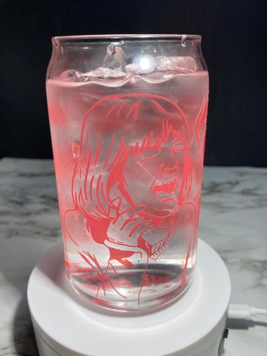Casey Becker from Scream cold color red changing permanent vinyl svg Libbey beer can glass
