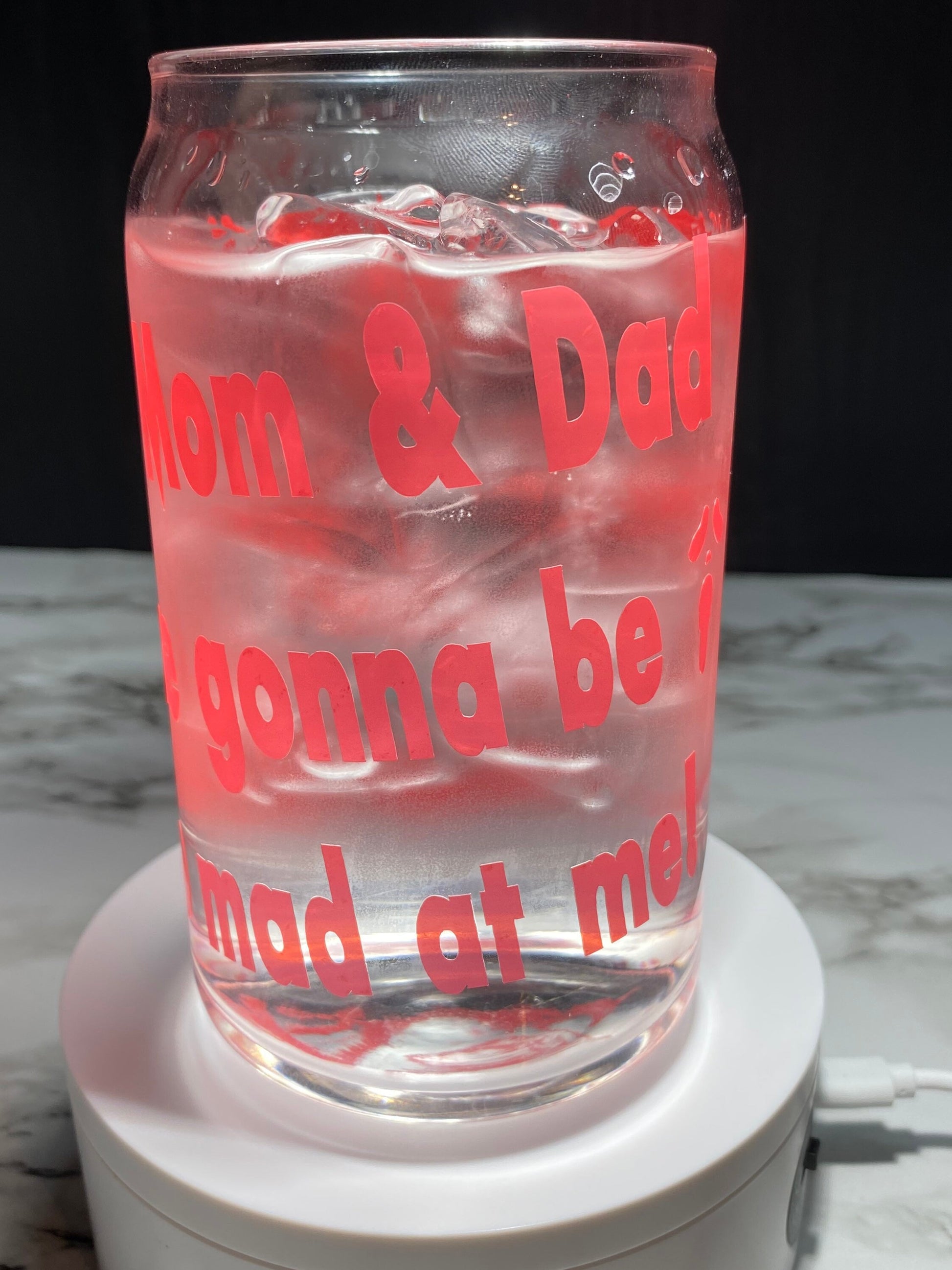 Stu Macher from Scream cold color red changing permanent vinyl svg Libbey beer can glass