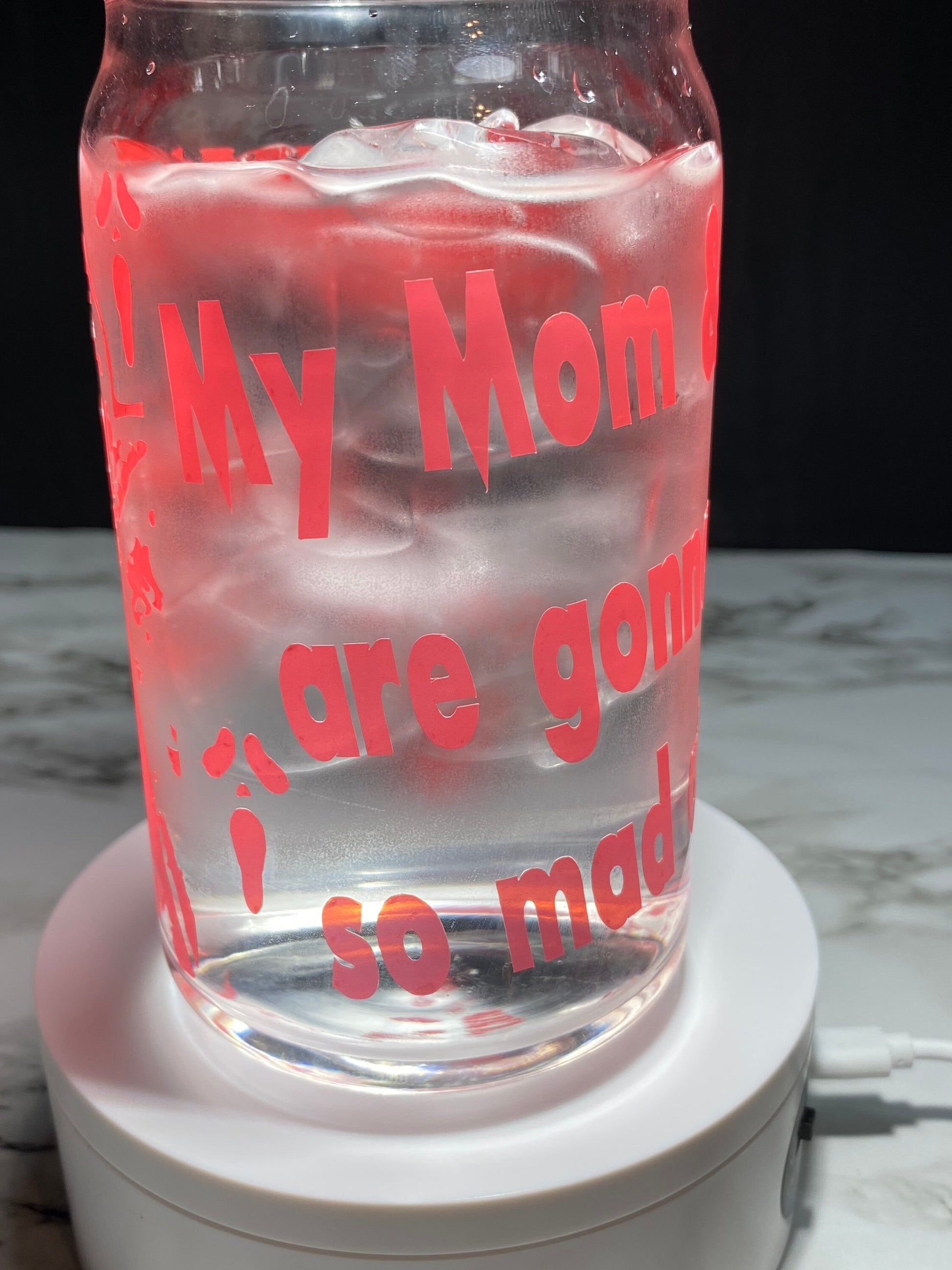 Stu Macher from Scream cold color red changing permanent vinyl svg Libbey beer can glass