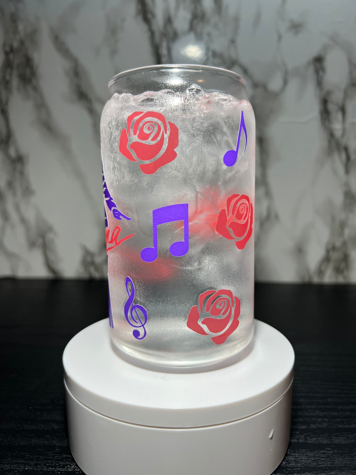 Selena cold color changing libbey beer can glass