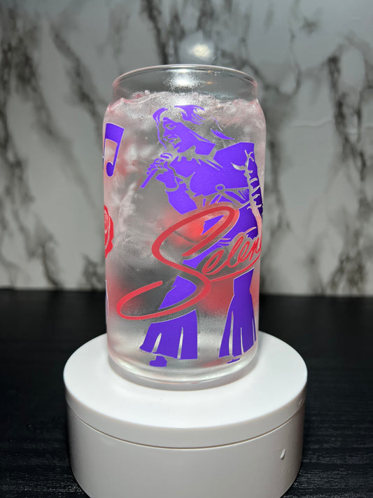 Selena cold color changing libbey beer can glass