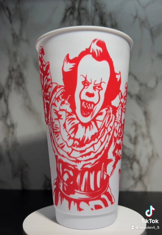 It Pennywise white cold cup color changing permanent vinyl