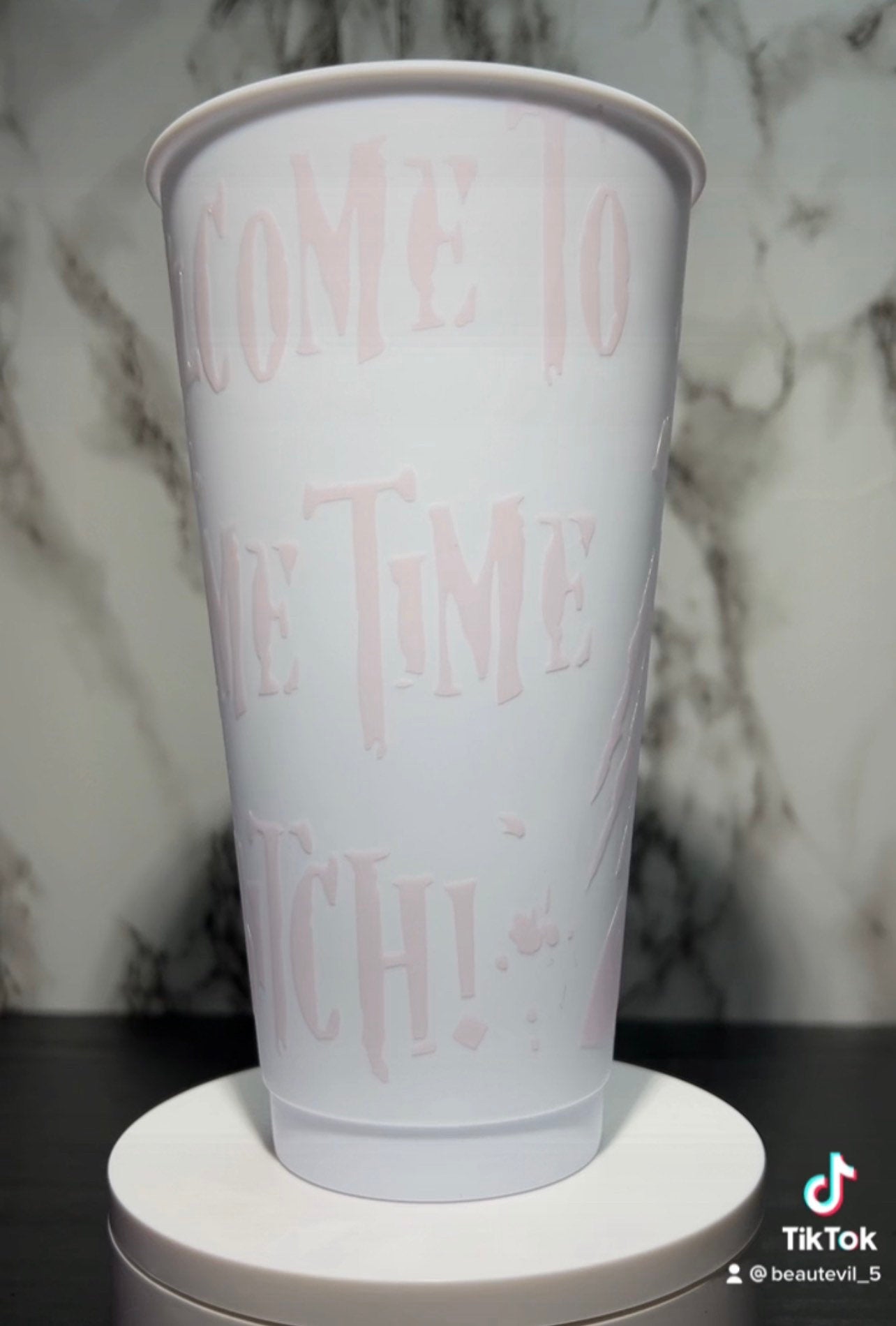 Freddy White Cold Cup Nightmare on Elm Street color changing permanent vinyl