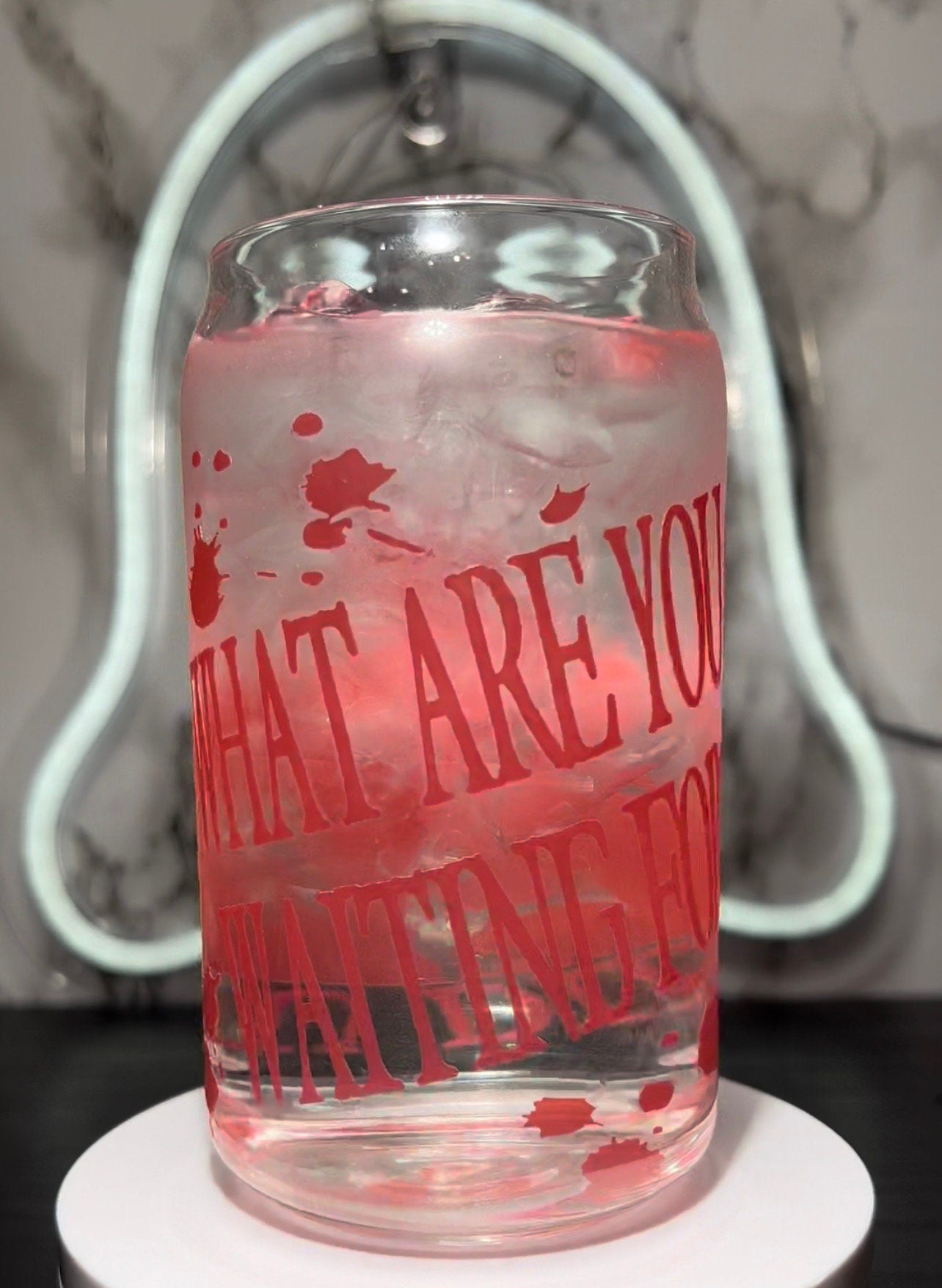 I Know What You Did Last Summer Fisherman color red changing permanent vinyl libbey beer can glass
