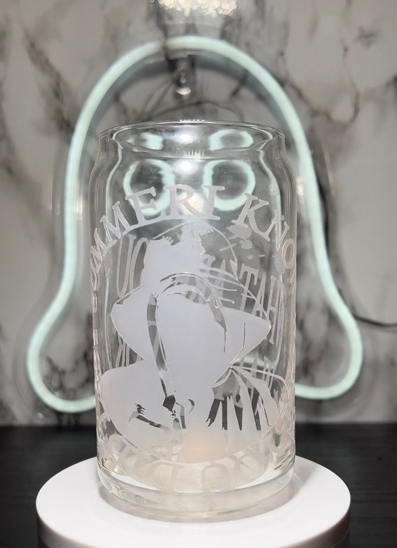 I Know What You Did Last Summer Fisherman color red changing permanent vinyl libbey beer can glass