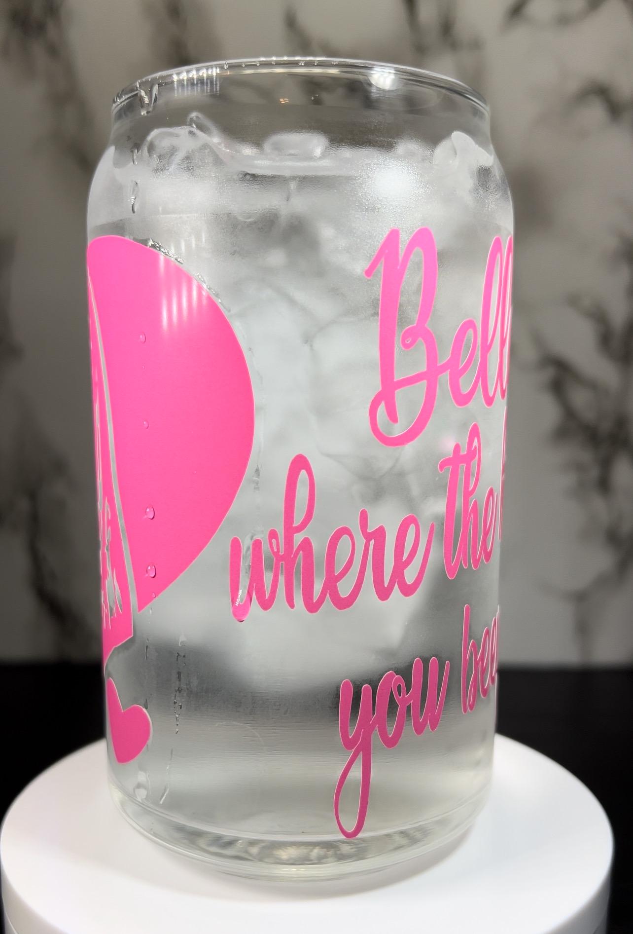 Twilight Team Jacob Black. Bella, Where the hell have you been, loca? color changing permanent vinyl on a beer can libbey glass.
