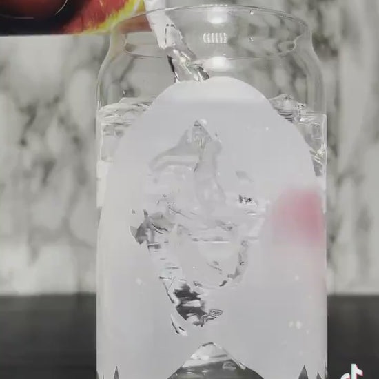 Sleepaway Camp color changing permanent vinyl on a libbey beer can glass